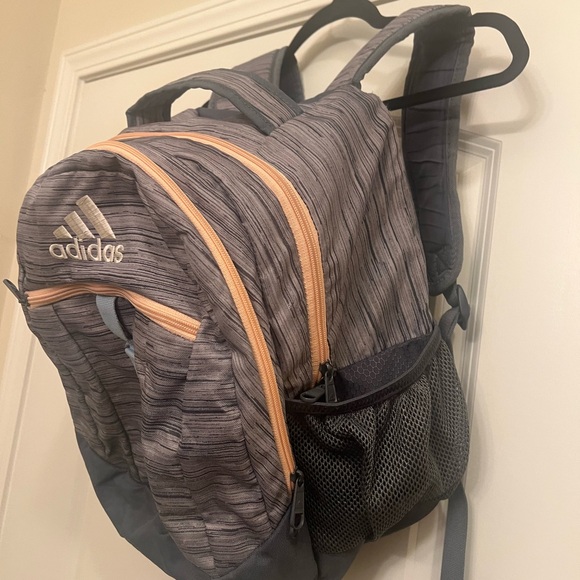 Adidas Gray and Peach Backpack - Picture 2 of 3